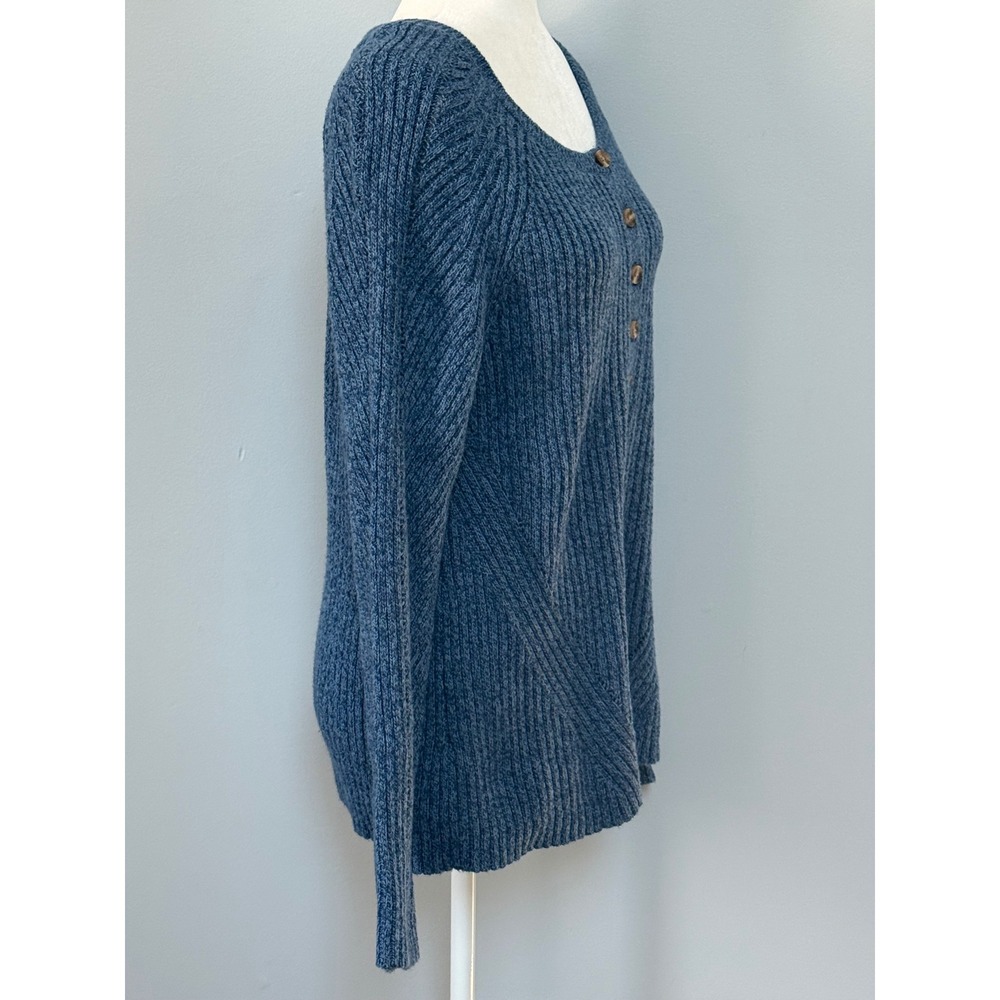 Sundance Womens Birdie Knit Blue Henly Sweater Silk Blend Size L NWT - Picture 3 of 8